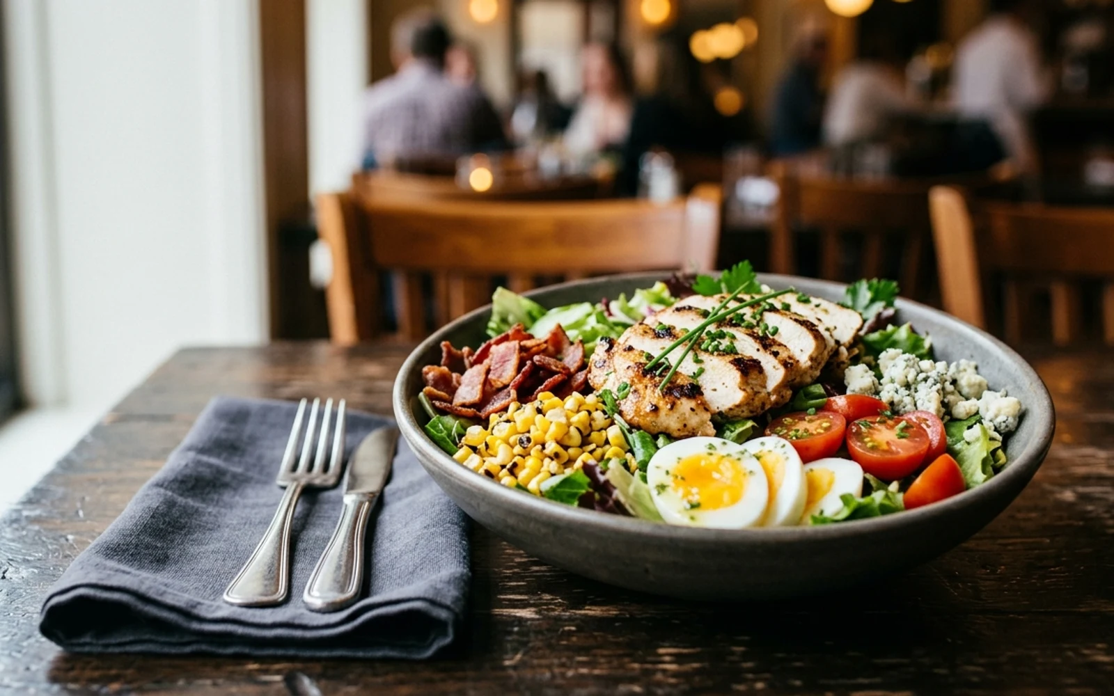 A Garden of Contrasts: The Art of the Composed Cobb Salad