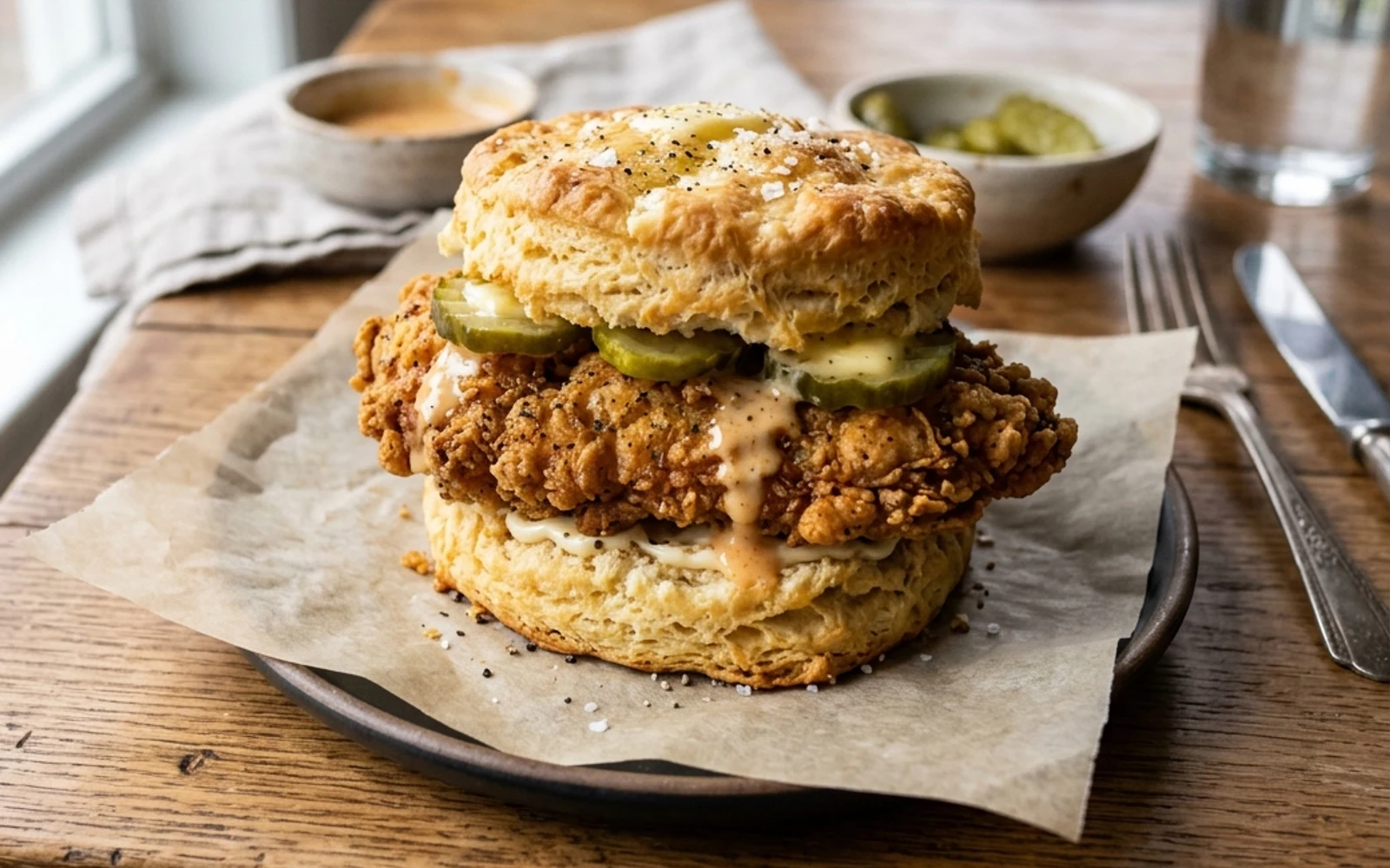 The Morning Harmony: Scratch Buttermilk Biscuit and Golden Fillet
