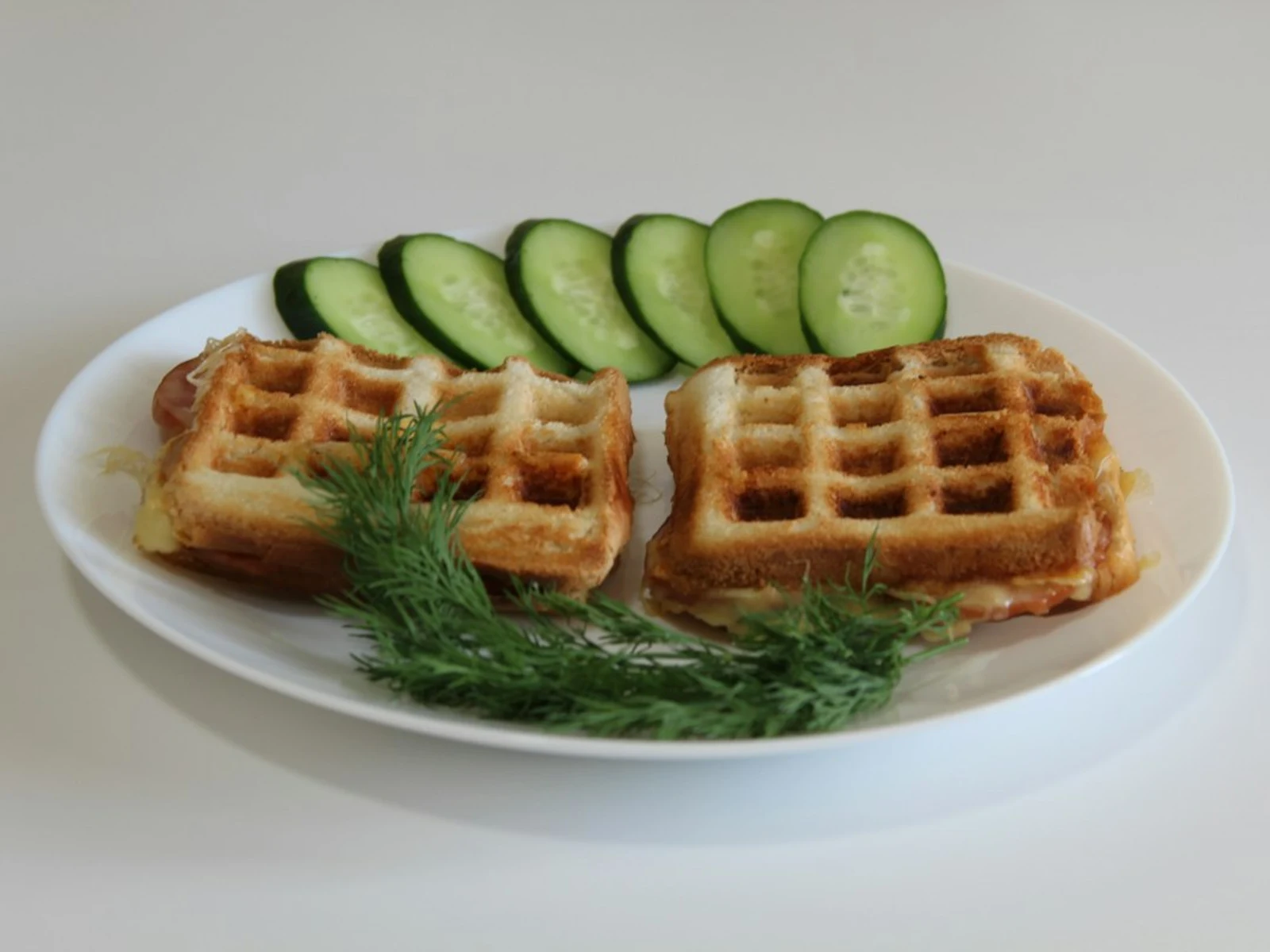 Chicken & Waffles Breakfast Sandwich w/ Grilled Filet