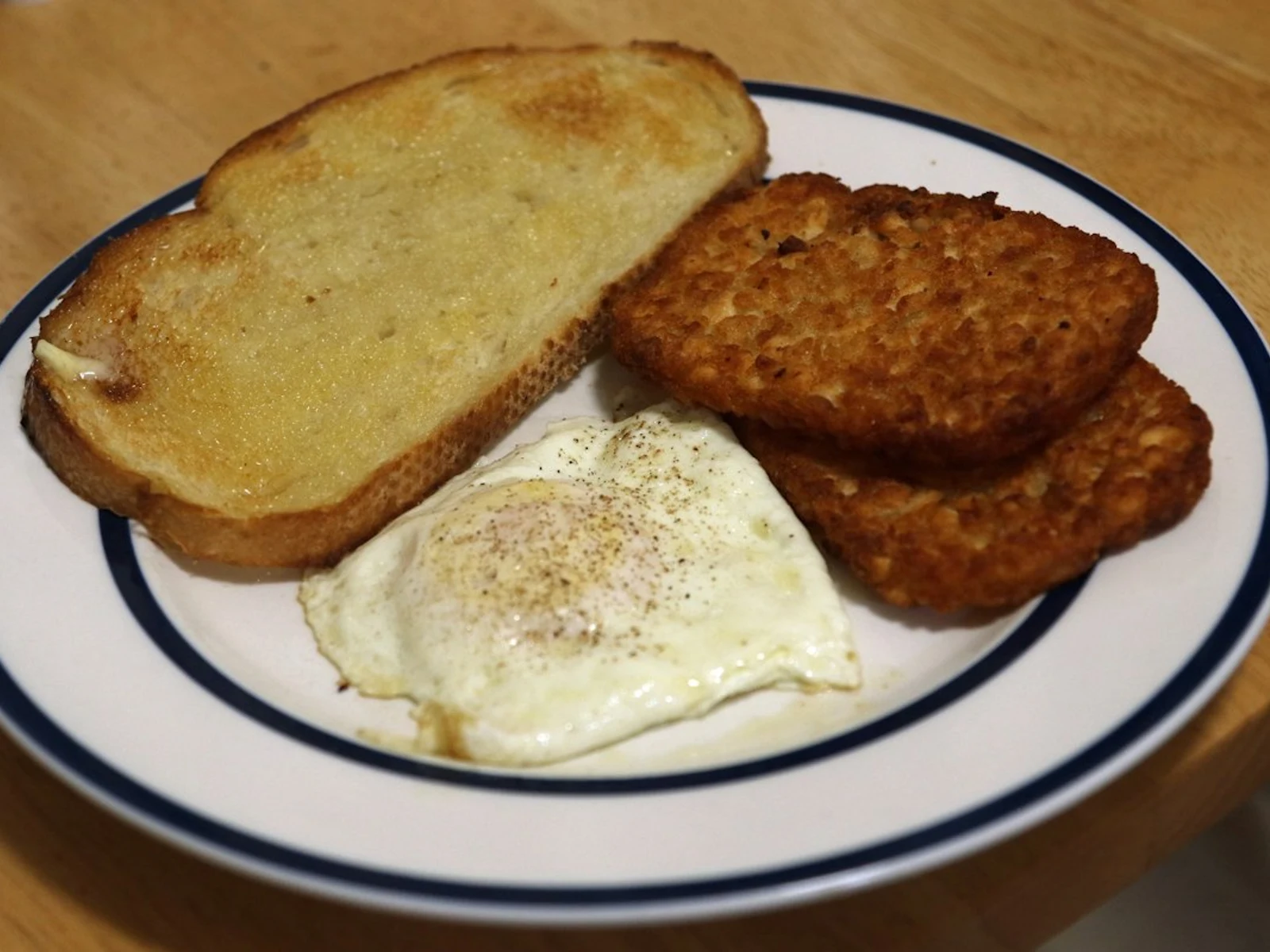 Hash Brown medallions on a white napkin